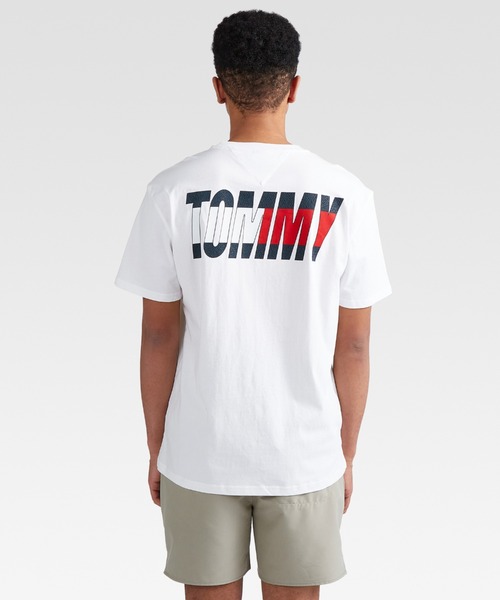 tommy jeans（トミー ジーンズ）の「【オンライン限定】TOMMYバックロゴTシャツ（Tシャツ/カットソー・メンズ・ホワイト/ブラック/グレー・LARGE/MEDIUM/SMALL/X-LARGE/XX-LARGE）」の4枚目の写真
