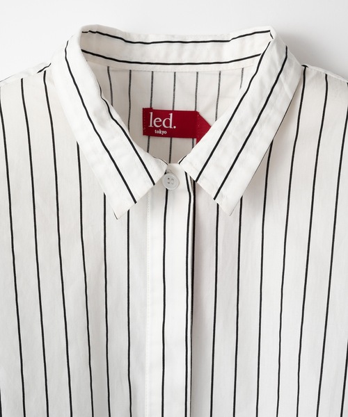 led.tokyo（レッドトウキョウ）の「【led.tokyo】マルチウェイストライプシャツ（シャツ/ブラウス・レディース・ホワイト/ピンク・FREE）」の17枚目の写真