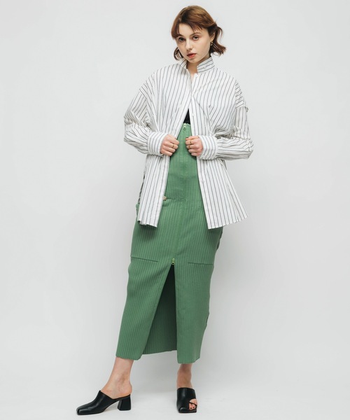 led.tokyo（レッドトウキョウ）の「【led.tokyo】マルチウェイストライプシャツ（シャツ/ブラウス・レディース・ホワイト/ピンク・FREE）」の8枚目の写真