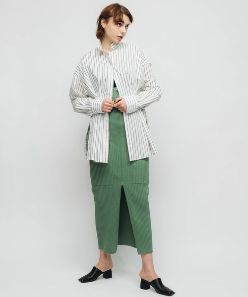 led.tokyo（レッドトウキョウ）の「【led.tokyo】マルチウェイストライプシャツ（シャツ/ブラウス・レディース・ホワイト/ピンク・FREE）」の10枚目の写真