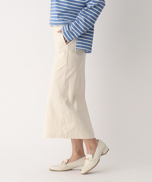 OPAQUE.CLIP（オペークドットクリップ）の「◆オーガニックコットン混ベイカースカート（スカート・レディース・オフホワイト/カーキ/ブラック・42/40/34/36/38）」の4枚目の写真