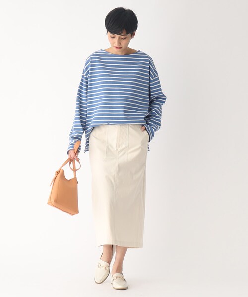 OPAQUE.CLIP（オペークドットクリップ）の「◆オーガニックコットン混ベイカースカート（スカート・レディース・オフホワイト/カーキ/ブラック・42/40/34/36/38）」の17枚目の写真