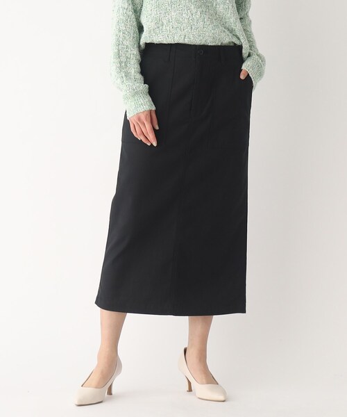 OPAQUE.CLIP（オペークドットクリップ）の「◆オーガニックコットン混ベイカースカート（スカート・レディース・オフホワイト/カーキ/ブラック・42/40/34/36/38）」の9枚目の写真