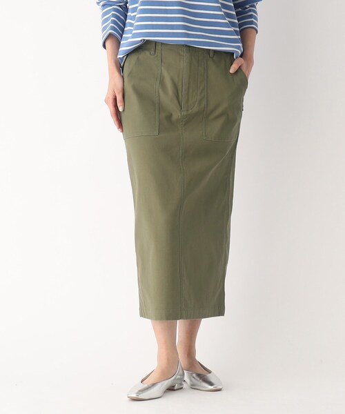 OPAQUE.CLIP（オペークドットクリップ）の「◆オーガニックコットン混ベイカースカート（スカート・レディース・オフホワイト/カーキ/ブラック・42/40/34/36/38）」の18枚目の写真