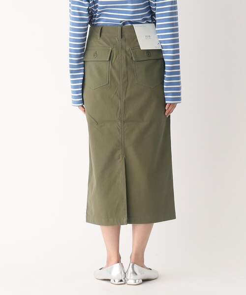 OPAQUE.CLIP（オペークドットクリップ）の「◆オーガニックコットン混ベイカースカート（スカート・レディース・オフホワイト/カーキ/ブラック・42/40/34/36/38）」の8枚目の写真