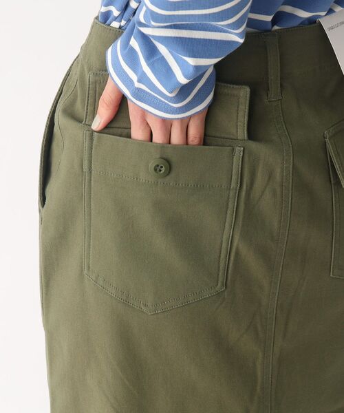 OPAQUE.CLIP（オペークドットクリップ）の「◆オーガニックコットン混ベイカースカート（スカート・レディース・オフホワイト/カーキ/ブラック・42/40/34/36/38）」の13枚目の写真