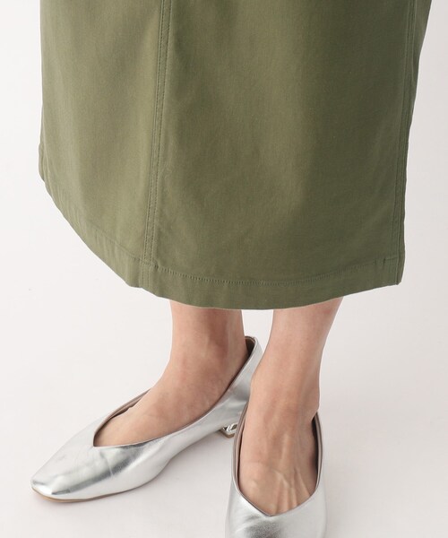 OPAQUE.CLIP（オペークドットクリップ）の「◆オーガニックコットン混ベイカースカート（スカート・レディース・オフホワイト/カーキ/ブラック・42/40/34/36/38）」の19枚目の写真