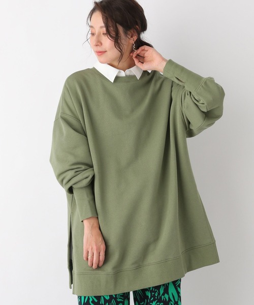 LEPSIM(レプシィム)の「裏毛サムホールスリットチュニックワンピース 178767(ワンピース・レディース・ピンク/グリーン/ブラック/オフホワイト・FREE)」の4枚目の写真