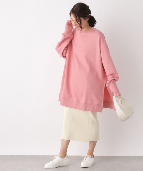 LEPSIM(レプシィム)の「裏毛サムホールスリットチュニックワンピース 178767(ワンピース・レディース・ピンク/グリーン/ブラック/オフホワイト・FREE)」の5枚目の写真