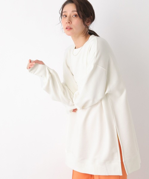 LEPSIM(レプシィム)の「裏毛サムホールスリットチュニックワンピース 178767(ワンピース・レディース・ピンク/グリーン/ブラック/オフホワイト・FREE)」の6枚目の写真