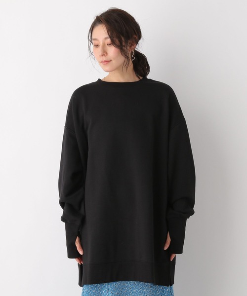 LEPSIM(レプシィム)の「裏毛サムホールスリットチュニックワンピース 178767(ワンピース・レディース・ピンク/グリーン/ブラック/オフホワイト・FREE)」の20枚目の写真