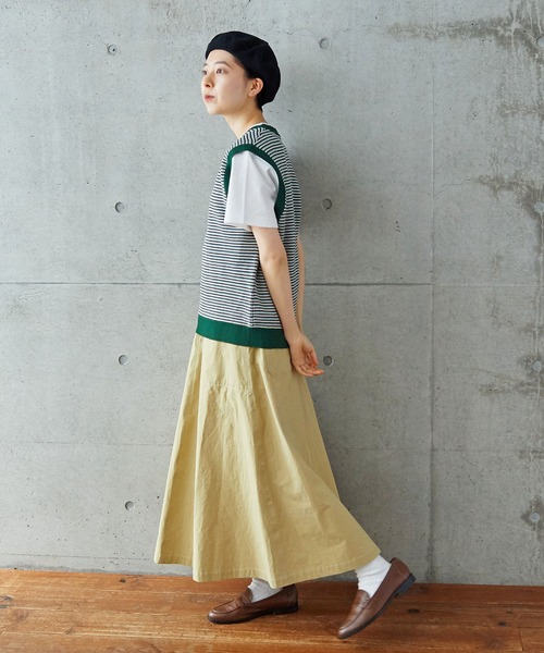 【美品】シェリエ sheller/マルチボーダーニットドッキングドレス(白) チュールドッキングニットワンピース｜JENNE(ジェンヌ)公式通販