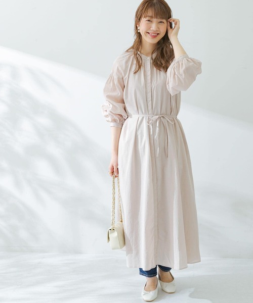 URBAN RESEARCH Sonny Label(アーバンリサーチサニーレーベル)の「コットンボイルギャザーワンピース(ワンピース・レディース・ライトブルー/ベージュ系その他/ブラック/パープル・FREE)」の9枚目の写真