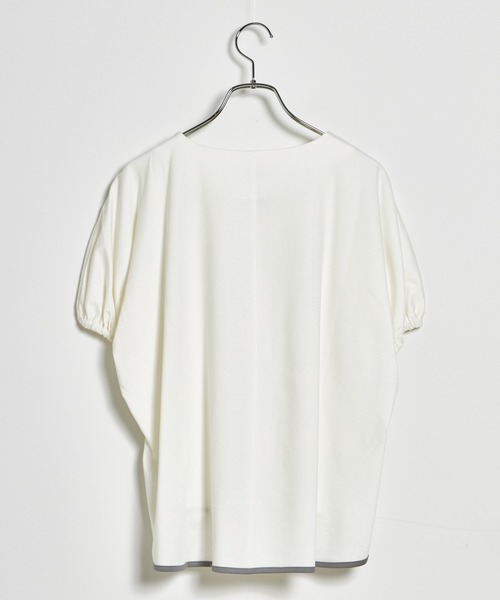 INED CLARO（イネドクラロ）の「バイカラートップス（Tシャツ/カットソー・レディース・イエロー/オフホワイト/ベージュ・フリー）」の8枚目の写真