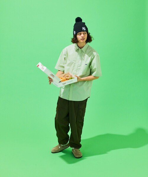 TOWNCRAFT（タウンクラフト）の「TOWN CRAFT/タウンクラフト 別注 ワンポイント リラックスフィット 半袖シャツ/カラーストライプシャツ（シャツ/ブラウス・メンズ・ミント/ライトブルー/ホワイト・MEDIUM/LARGE）」の20枚目の写真