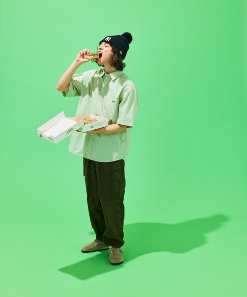 TOWNCRAFT（タウンクラフト）の「TOWN CRAFT/タウンクラフト 別注 ワンポイント リラックスフィット 半袖シャツ/カラーストライプシャツ（シャツ/ブラウス・メンズ・ミント/ライトブルー/ホワイト・MEDIUM/LARGE）」の14枚目の写真