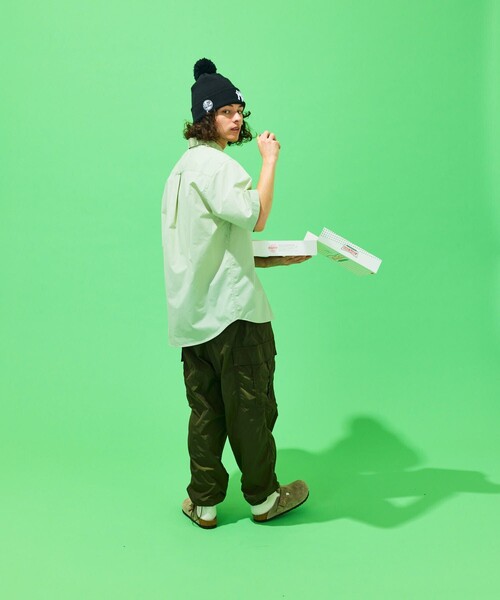 TOWNCRAFT（タウンクラフト）の「TOWN CRAFT/タウンクラフト 別注 ワンポイント リラックスフィット 半袖シャツ/カラーストライプシャツ（シャツ/ブラウス・メンズ・ミント/ライトブルー/ホワイト・MEDIUM/LARGE）」の4枚目の写真