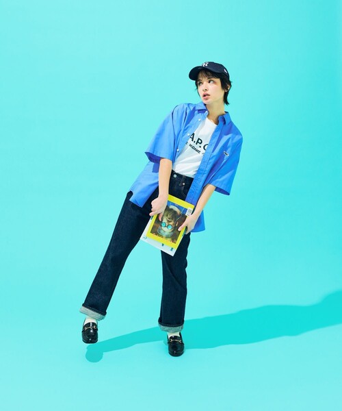 TOWNCRAFT（タウンクラフト）の「TOWN CRAFT/タウンクラフト 別注 ワンポイント リラックスフィット 半袖シャツ/カラーストライプシャツ（シャツ/ブラウス・メンズ・ミント/ライトブルー/ホワイト・MEDIUM/LARGE）」の10枚目の写真