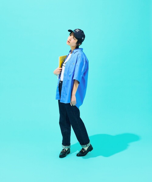 TOWNCRAFT（タウンクラフト）の「TOWN CRAFT/タウンクラフト 別注 ワンポイント リラックスフィット 半袖シャツ/カラーストライプシャツ（シャツ/ブラウス・メンズ・ミント/ライトブルー/ホワイト・MEDIUM/LARGE）」の22枚目の写真