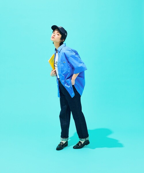 TOWNCRAFT（タウンクラフト）の「TOWN CRAFT/タウンクラフト 別注 ワンポイント リラックスフィット 半袖シャツ/カラーストライプシャツ（シャツ/ブラウス・メンズ・ミント/ライトブルー/ホワイト・MEDIUM/LARGE）」の16枚目の写真