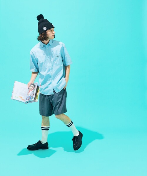 TOWNCRAFT（タウンクラフト）の「TOWN CRAFT/タウンクラフト 別注 ワンポイント リラックスフィット 半袖シャツ/カラーストライプシャツ（シャツ/ブラウス・メンズ・ミント/ライトブルー/ホワイト・MEDIUM/LARGE）」の8枚目の写真