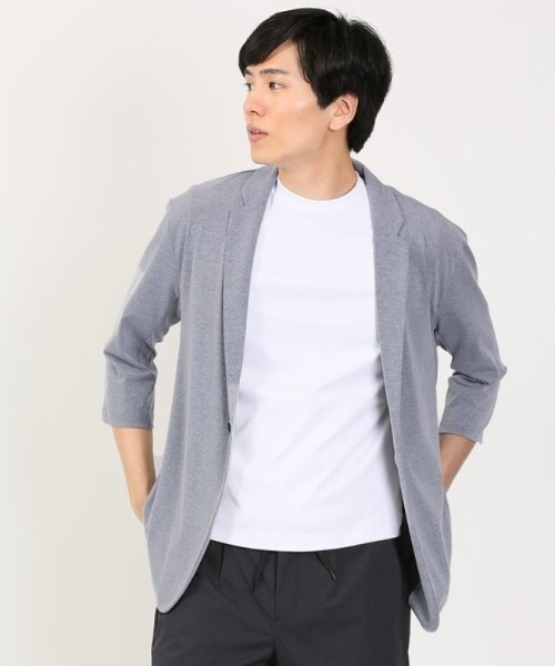 TAKA-Q（タカキュー）の「タカキュー 【DRESS T-SHIRT】超長綿 クルーネック半袖Tシャツ（Tシャツ/カットソー・メンズ・グリーン/ブルー/ネイビー/ホワイト/ライトグレー・MEDIUM/X-LARGE/S/LARGE）」の2枚目の写真