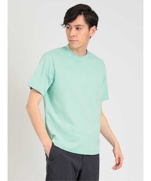 TAKA-Q（タカキュー）の「タカキュー 【DRESS T-SHIRT】超長綿 クルーネック半袖Tシャツ（Tシャツ/カットソー・メンズ・グリーン/ブルー/ネイビー/ホワイト/ライトグレー・MEDIUM/X-LARGE/S/LARGE）」の3枚目の写真