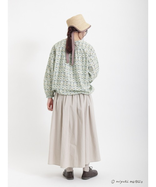 Samansa Mos2（サマンサ モスモス）の「【miyuki matsuo x SamansaMos2】総柄ブラウス（シャツ/ブラウス・レディース・ベージュ/ミント/キナリ・ﾌﾘ-）」の10枚目の写真