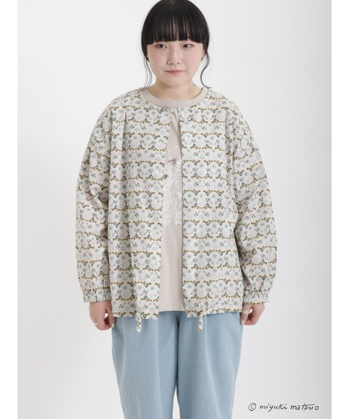 Samansa Mos2（サマンサ モスモス）の「【miyuki matsuo x SamansaMos2】総柄ブラウス（シャツ/ブラウス・レディース・ベージュ/ミント/キナリ・ﾌﾘ-）」の15枚目の写真