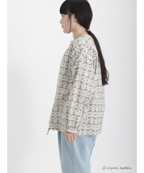 Samansa Mos2（サマンサ モスモス）の「【miyuki matsuo x SamansaMos2】総柄ブラウス（シャツ/ブラウス・レディース・ベージュ/ミント/キナリ・ﾌﾘ-）」の16枚目の写真