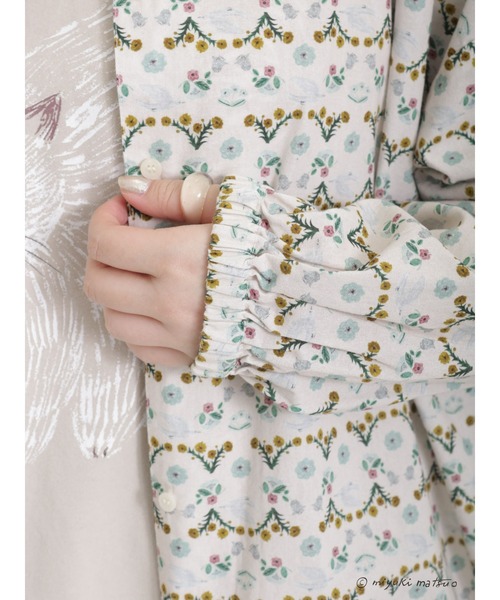 Samansa Mos2（サマンサ モスモス）の「【miyuki matsuo x SamansaMos2】総柄ブラウス（シャツ/ブラウス・レディース・ベージュ/ミント/キナリ・ﾌﾘ-）」の21枚目の写真