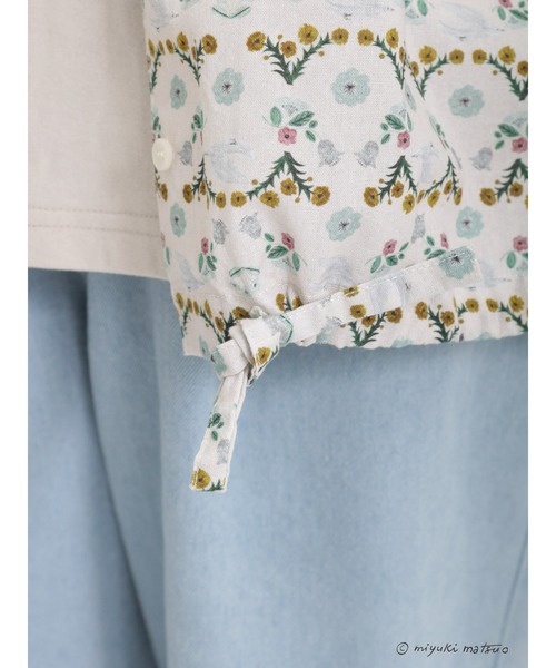 Samansa Mos2（サマンサ モスモス）の「【miyuki matsuo x SamansaMos2】総柄ブラウス（シャツ/ブラウス・レディース・ベージュ/ミント/キナリ・ﾌﾘ-）」の22枚目の写真