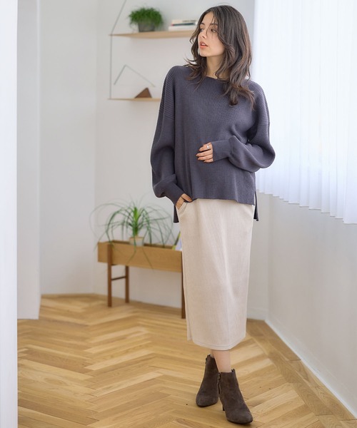 Rosemadame(ローズマダム)の「リブナロースカート(マタニティ~産後)妊婦服 産前・産後対応(マタニティウェア/グッズ・レディース・ブラック/グリーン/チャコールグレー/ライトベージュ/モカ/ベージュ系その他/グレー系その他/ブラック系その他/ブラウン系その他/アイボリー・L/LL/M)」の17枚目の写真