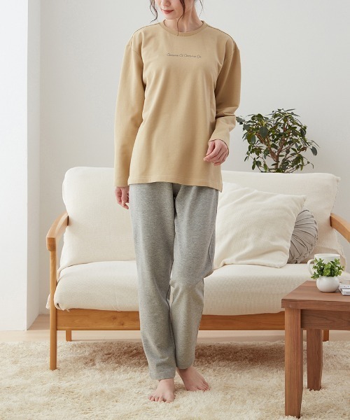 COMME CI COMME CA（コムシコムサ）の「COMME CI COMME CA/コムシコムサ　ルームウェア　長袖長パンツ　綿100%（ルームウェア/パジャマ・レディース・ベージュ/グレー/ピンク/オレンジ系その他/ネイビー/サーモンピンク/ベージュ系その他・LARGE/MEDIUM/X-LARGE）」の3枚目の写真