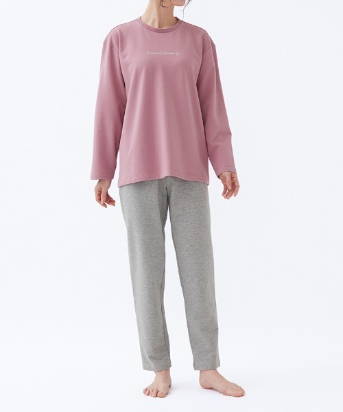 COMME CI COMME CA（コムシコムサ）の「COMME CI COMME CA/コムシコムサ　ルームウェア　長袖長パンツ　綿100%（ルームウェア/パジャマ・レディース・ベージュ/グレー/ピンク/オレンジ系その他/ネイビー/サーモンピンク/ベージュ系その他・LARGE/MEDIUM/X-LARGE）」の8枚目の写真