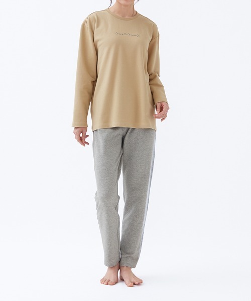 COMME CI COMME CA（コムシコムサ）の「COMME CI COMME CA/コムシコムサ　ルームウェア　長袖長パンツ　綿100%（ルームウェア/パジャマ・レディース・ベージュ/グレー/ピンク/オレンジ系その他/ネイビー/サーモンピンク/ベージュ系その他・LARGE/MEDIUM/X-LARGE）」の9枚目の写真