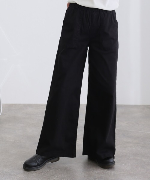 ElegChic（エレグシック）の「ウエストゴム ストレッチツイルベーカーパンツ（その他パンツ・レディース・ブラック/カーキ/ベージュ・M/L/XL/XXL/4L）」の4枚目の写真