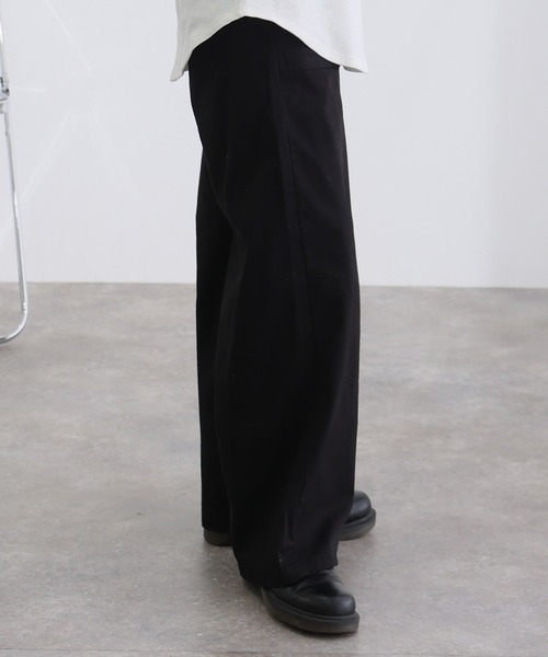 ElegChic（エレグシック）の「ウエストゴム ストレッチツイルベーカーパンツ（その他パンツ・レディース・ブラック/カーキ/ベージュ・M/L/XL/XXL/4L）」の5枚目の写真