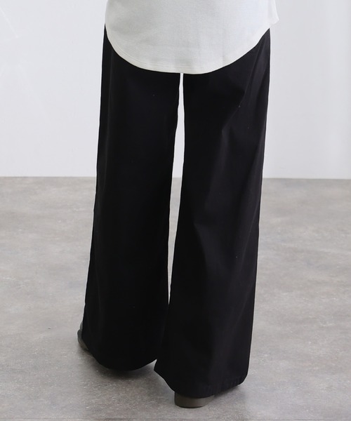 ElegChic（エレグシック）の「ウエストゴム ストレッチツイルベーカーパンツ（その他パンツ・レディース・ブラック/カーキ/ベージュ・M/L/XL/XXL/4L）」の6枚目の写真