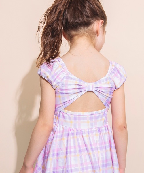 BRANSHES(ブランシェス)の「【水着】マドラスチェックワンピース(水着・キッズ・ピンク/オレンジ・90/100/110/120/130)」の16枚目の写真