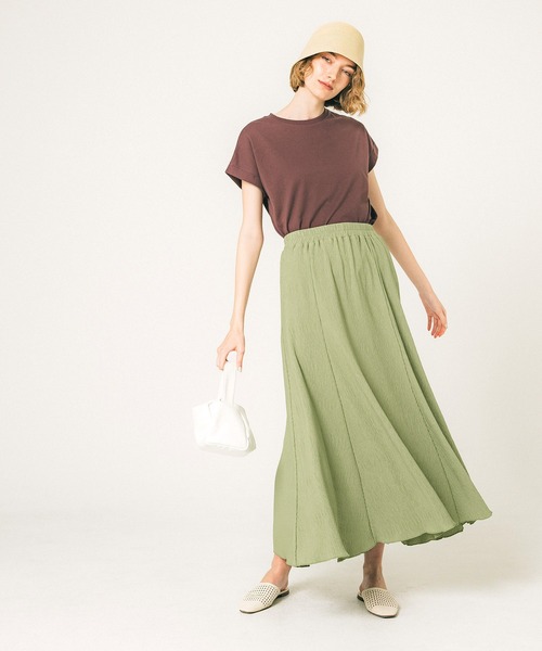 coca（coca）（コカ）の「楊柳プリーツフレアスカート（スカート・レディース・イエロー/カーキ/ブラック/グレー・M/L）」の14枚目の写真