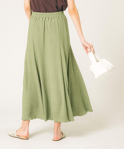 coca（coca）（コカ）の「楊柳プリーツフレアスカート（スカート・レディース・イエロー/カーキ/ブラック/グレー・M/L）」の10枚目の写真