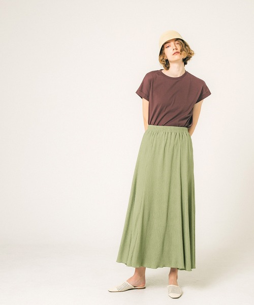 coca（coca）（コカ）の「楊柳プリーツフレアスカート（スカート・レディース・イエロー/カーキ/ブラック/グレー・M/L）」の17枚目の写真