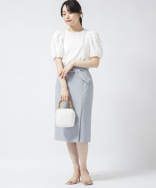NOLLEY’S Sophi(ノーリーズソフィ)の「ジャガードスリーブプルオーバーカットソー(Tシャツ/カットソー・レディース・ブラック/オフホワイト・38/36)」の18枚目の写真