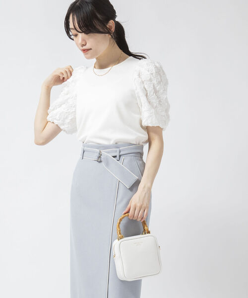 NOLLEY’S Sophi(ノーリーズソフィ)の「ジャガードスリーブプルオーバーカットソー(Tシャツ/カットソー・レディース・ブラック/オフホワイト・38/36)」の19枚目の写真