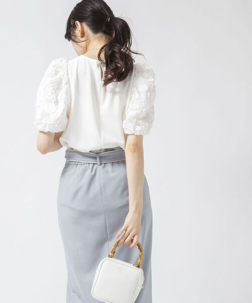 NOLLEY’S Sophi(ノーリーズソフィ)の「ジャガードスリーブプルオーバーカットソー(Tシャツ/カットソー・レディース・ブラック/オフホワイト・38/36)」の20枚目の写真