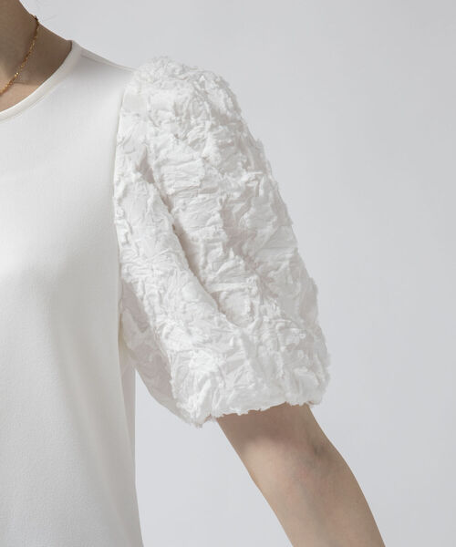 NOLLEY’S Sophi(ノーリーズソフィ)の「ジャガードスリーブプルオーバーカットソー(Tシャツ/カットソー・レディース・ブラック/オフホワイト・38/36)」の12枚目の写真