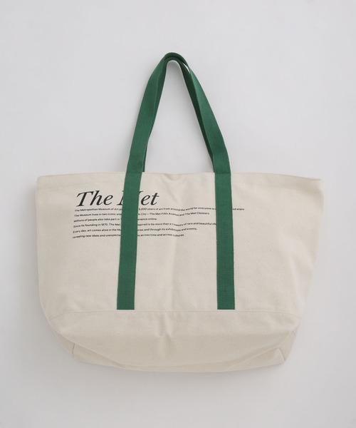 NANO universe(ナノユニバース)の「LB.03/THE MET別注 ロゴプリントキャンバストートバッグ(トートバッグ・メンズ・ブルー/レッド/グリーン・FREE)」の4枚目の写真