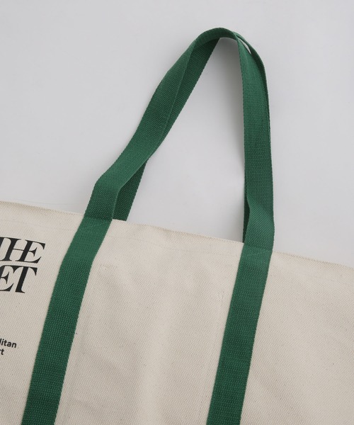 NANO universe(ナノユニバース)の「LB.03/THE MET別注 ロゴプリントキャンバストートバッグ(トートバッグ・メンズ・ブルー/レッド/グリーン・FREE)」の6枚目の写真