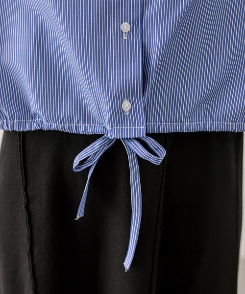 mystic（ミスティック）の「ショートシャツベアワンピースSET（ワンピース・レディース・ブルー/ブラック・1/2）」の10枚目の写真